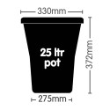 25L Pot (Black)