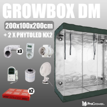 Komplettset: Growbox DiamondRoom 200x100x200cm + 2 x Phytoled NX2