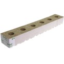 GRODAN 10x10x6.5cm, mineral wool cube, hole fi 27mm, 1pc.