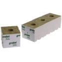 GRODAN 10x10x6.5cm, mineral wool cube, hole fi 27mm, 1pc.