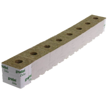 GRODAN 7.5x7.5x6.5cm, mineral wool cube, hole fi 27mm, 1pc.