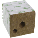 GRODAN 15x15x14.2cm, mineral wool cube, 25mm and 40mm holes, 1 piece.