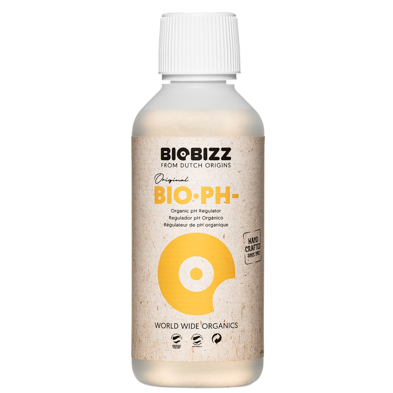 BioBizz pH Minus 250ml, organiczny regulator obniżający pH