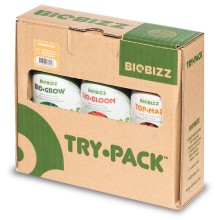 BioBizz Try Pack INDOOR - zestaw organicznych pożywek, 3x250ml