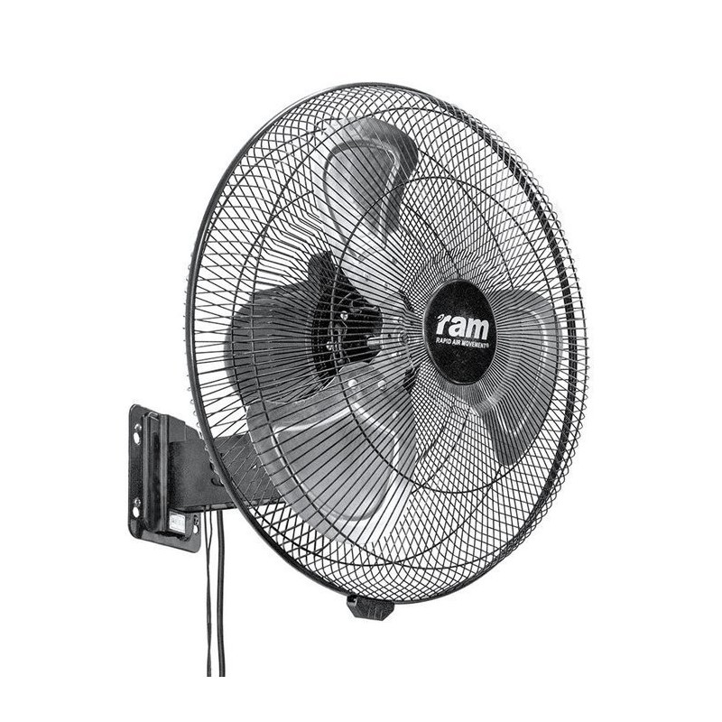 RAM 100W wall fan, 35cm, 3-speed