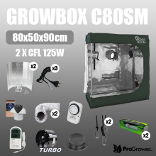 Zestaw do uprawy: Growbox C80SM 80x50x90cm + 2 x CFL 125W