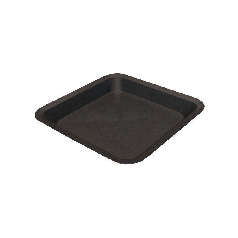 Square Saucer Black 2L, 14.3x14.3x2.9cm