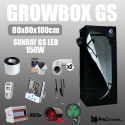 Zestaw do uprawy: Growbox GS 80x80x180cm + Sunray GS LED 150W