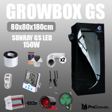 Komplettset: Growbox GS 80x80x180cm + Sunray GS LED 150W