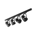 Lighting set VERTICANA 4x bulb + holder + rail, black, 45 ° lens