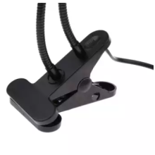 Black double E27 socket with a clip, switch and 1.3 m cable