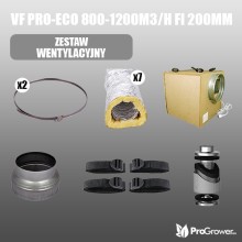 Belüftungssatz VF PRO-ECO 800-1200m3/h fi 200mm