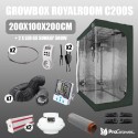 Komplettset: Growbox RoyalRoom C200S 200x100x200cm + 2 x LED GS Sunray 300W