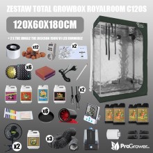 Complete Kit - 6 roślin - Growbox RoyalRoom C120S 120x60x180cm + 2 x The Jungle The Jackson 150W V1 LED DIMMABLE, with nutrients