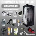 Komplettset:  Growbox Airontek Lite 60x60x140cm + COOLTUBE MH/HPS 250W