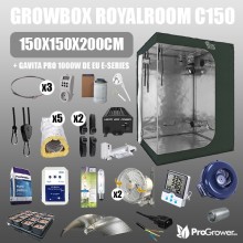 Komplettset: Growbox RoyalRoom  C150 150x150x200cm + Gavita Pro 1000W DE EU E-Series