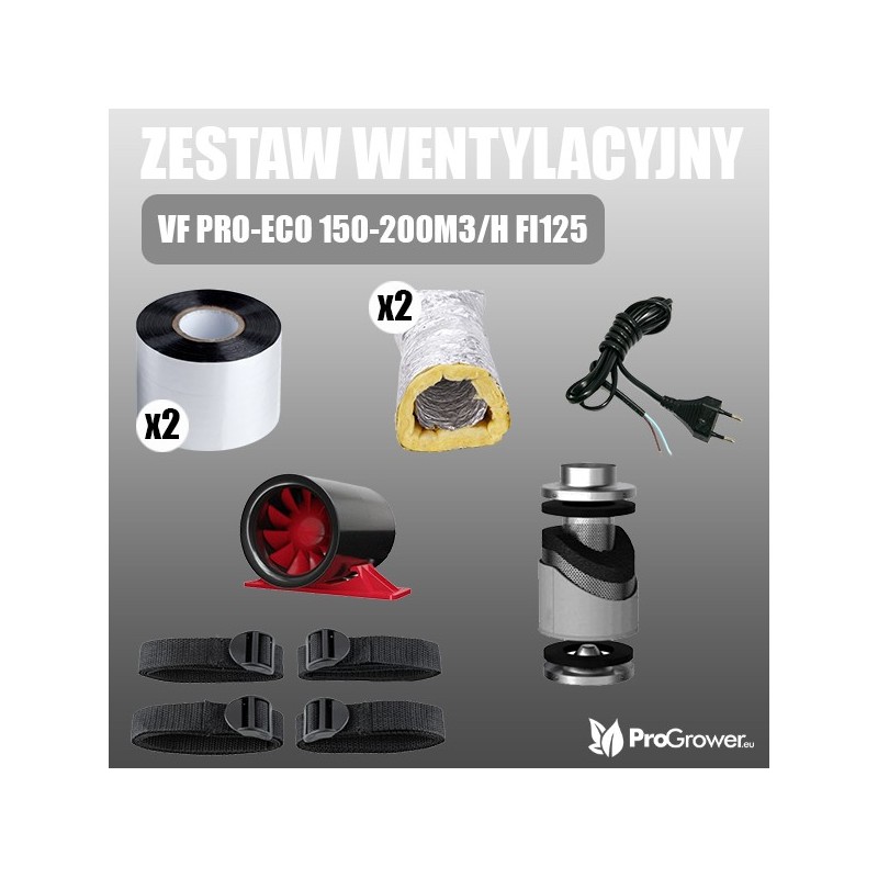 Ventilation kit VF PRO-ECO 150-200m3/h fi125