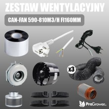 Zestaw wentylacyjny  CAN-FAN 590-810m3/h  fi160mm