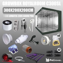 Complete Kit: Growbox RoyalRoom C300SL + 3 x Lumatek ZEUS 600W PRO (full spectrum)