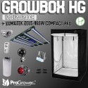 Komplettset: Growbox HG 120 White 120x120x200 +Lumatek  ZEUS 465W COMPACT PRO FULL SPECTRUM LED