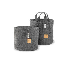 ROOT POUCH 22L 29x36cm, fabric pot with handles, grey