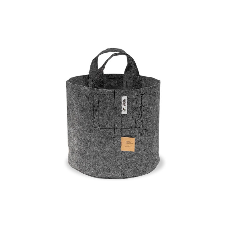 ROOT POUCH 22L 29x36cm, fabric pot with handles, grey