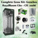 Complete Kit: Growbox RoyalRoom 60x60x160cm + CFL 200W