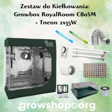 Zestaw do kiełkowania: Growbox RoyalRoom 80x50x90cm + TNeon