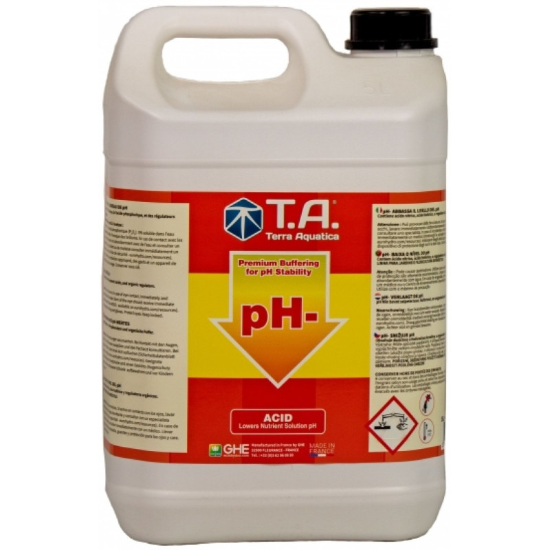 Terra Aquatica pH-Down 5L, regulator obniżający pH w płynie
