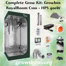 Complete Kit: Growbox RoyalRoom 100x100x200cm + HPS 400W