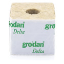 GRODAN 7.5x7.5x6.5cm, mineral wool cube, hole fi 27mm, 1pc.