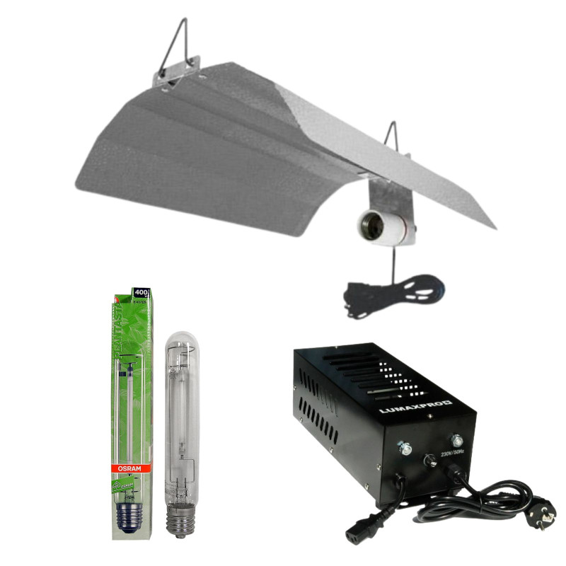 Osram Plantastar HPS 400W + LUMii Black reflector, lighting kit