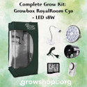 Complete Kit: Growbox RoyalRoom 30x30x70cm + LED 18W