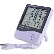 HTC-2 weather station, thermo-hygrometer, clock. 5in1 (in/out)