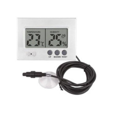 2measure Elektronisches Thermometer mit Hygrometer, Wetterstation, mit Sonde am Kabel