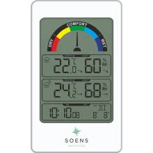 2measure Elektronische Wetterstation mit Thermometer, Hygrometer und Funkuhrfunktionen