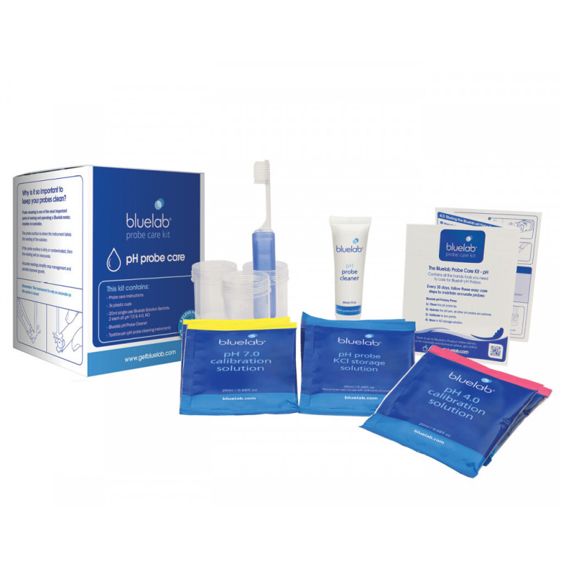 BLUELAB pH & EC PROBE CARE KIT - pH and EC electrode cleaning and calibration kit