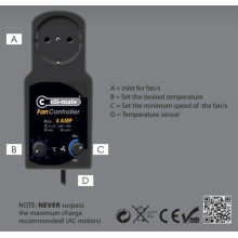 Cli-mate Smart AC-2010D 4A fan controller with temperature sensor