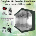 Complete Kit: Growbox RoyalRoom 300x150cm + LED 2 x 720W