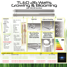 Lampa LED TLED 26W GROW