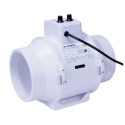 Wentylator kanałowy 2-biegowy 405-520m3/h, fi 160mm - z regulacją temperatury i obrotów