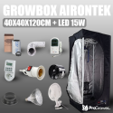 Zestaw do uprawy: Growbox Airontek 40x40x120cm + LED 15W