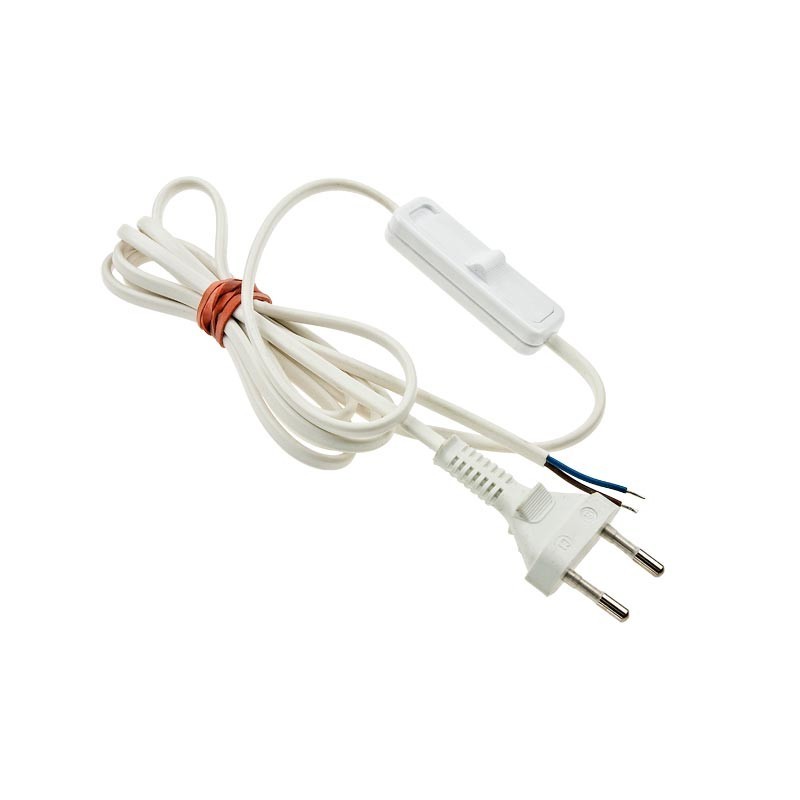 Connection cable, power supply, two-wire, with switch 3m.