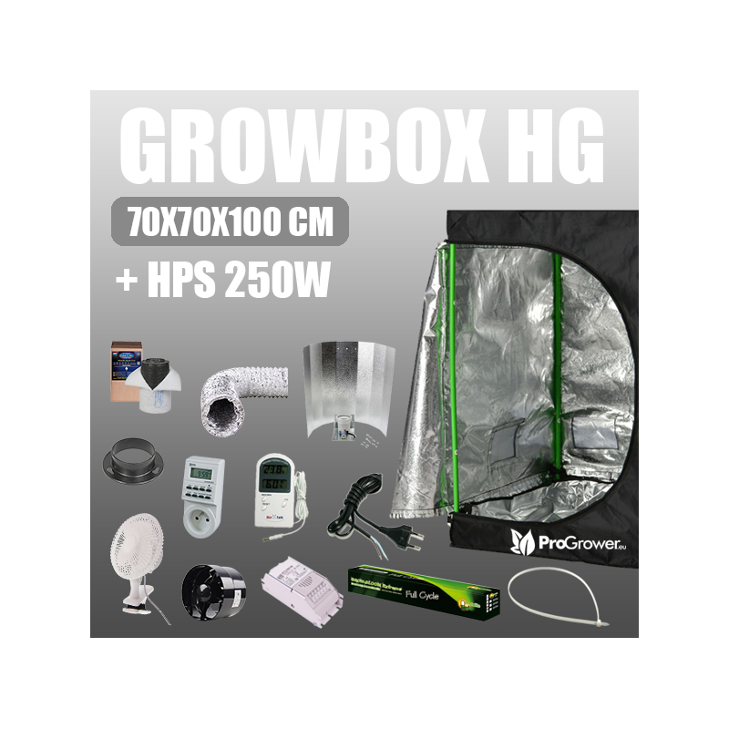 Komplettset: Growbox Herbgarden 70x70x100cm + HPS 250W