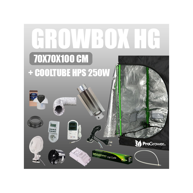 Komplettset: Growbox Herbgarden 70x70x100cm +  Cooltube HPS 250W