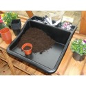 Tray for transplanting pots/mixing soil