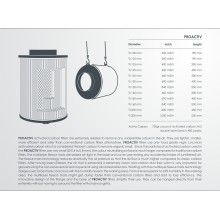 Proactiv, filtr węglowy antyzapachowy, fi-160mm, 460-510m3/h
