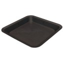 Square Saucer Black 23 x 23 cm