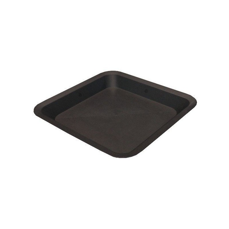 Square Saucer Black 23 x 23 cm