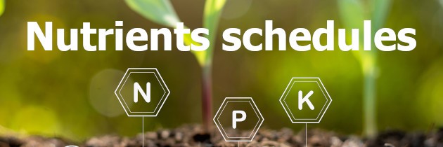 Nutrients schedules